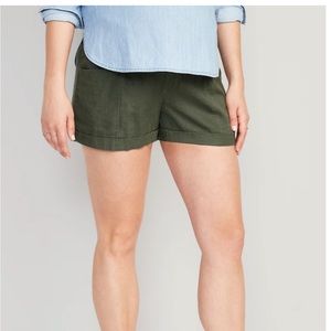 Old Navy Linen Maternity Shorts